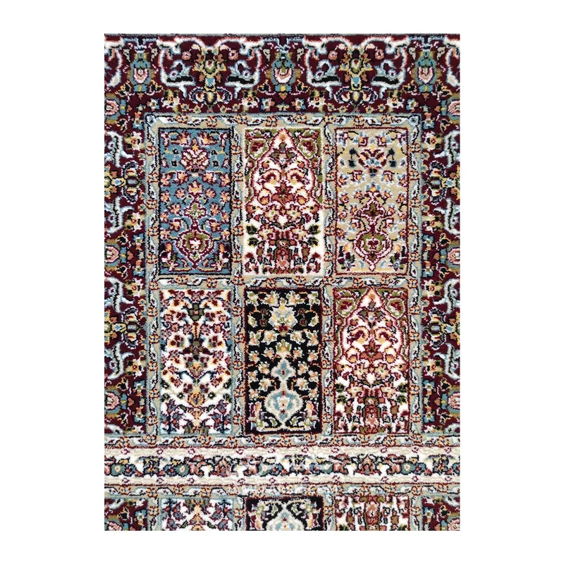 فرش مشهد خشتی کد 722321 - رنگ لاکی - عکس شماره 6