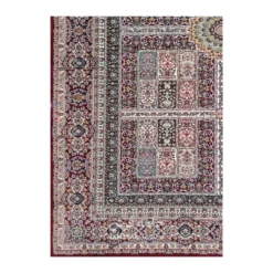 فرش مشهد خشتی کد 722321 - رنگ لاکی - عکس شماره 8