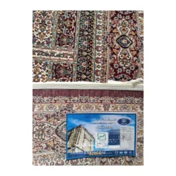 فرش مشهد خشتی کد 722321 - رنگ لاکی - عکس شماره 9