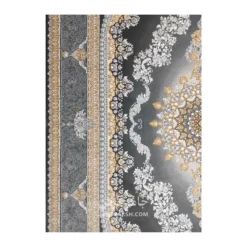 فرش مشهد مدرن کد 723502 - رنگ زغال سنگی - عکس شماره 4