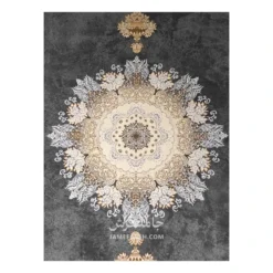 فرش مشهد لچک ترنج کد 723512 - رنگ طوسی - عکس شماره 2