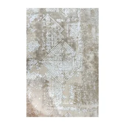 فرش آرمانی مدرن کد 7603 - رنگ کرم - عکس شماره 2