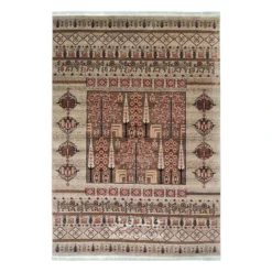 فرش بزرگمهر بلوچی کد 78019 - رنگ گندمی - عکس شماره 1