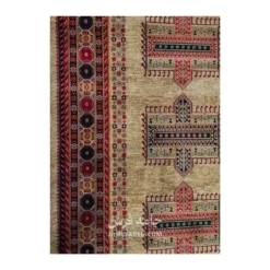 فرش بزرگمهر بلوچی کد 78105 - رنگ گندمی - عکس شماره 4