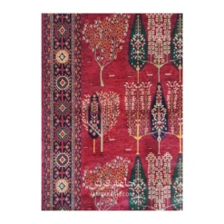 فرش بزرگمهر درختی کد 78120 - رنگ لاکی - عکس شماره 3