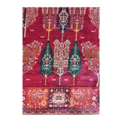 فرش بزرگمهر درختی کد 78120 - رنگ لاکی - عکس شماره 6