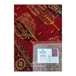 فرش بزرگمهر درختی کد 78120 - رنگ لاکی - عکس شماره 9