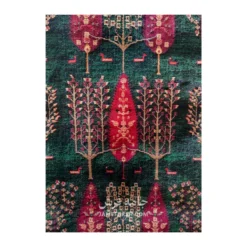 فرش بزرگمهر درختی کد 78120 - رنگ سبز - عکس شماره 3