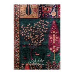 فرش بزرگمهر درختی کد 78120 - رنگ سبز - عکس شماره 5