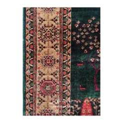 فرش بزرگمهر درختی کد 78120 - رنگ سبز - عکس شماره 6