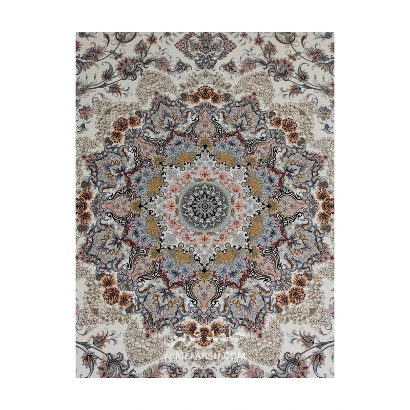 فرش مشهد تبریز کد 802080 - رنگ کرم - عکس شماره 3