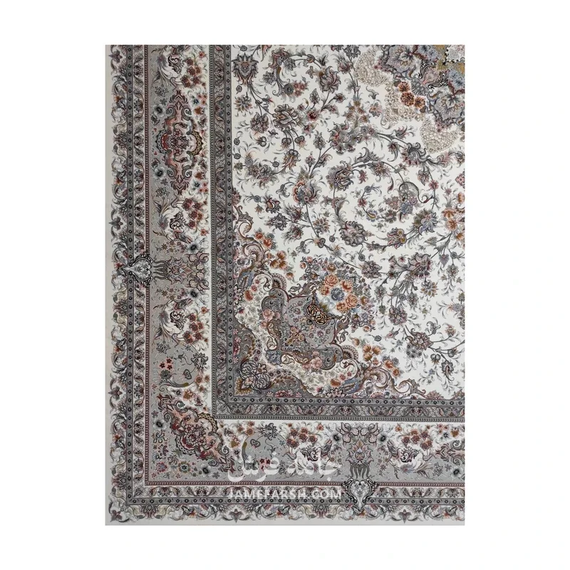 فرش مشهد تبریز کد 802080 - رنگ کرم - عکس شماره 7