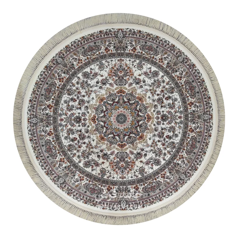 فرش مشهد تبریز کد 802080 - رنگ کرم - عکس شماره 1