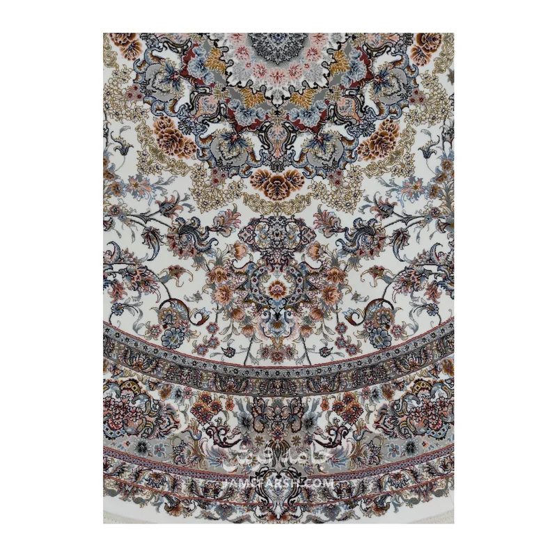 فرش مشهد تبریز کد 802080 - رنگ کرم - عکس شماره 4