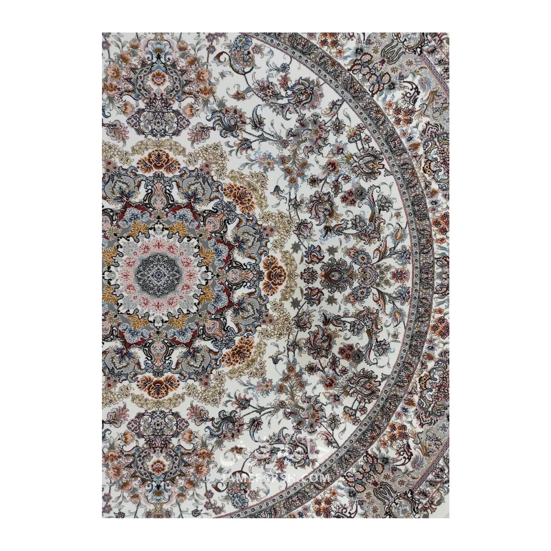 فرش مشهد تبریز کد 802080 - رنگ کرم - عکس شماره 5