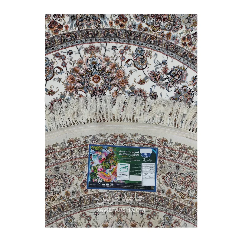 فرش مشهد تبریز کد 802080 - رنگ کرم - عکس شماره 6