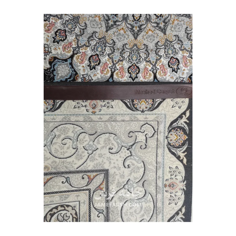 فرش مشهد لچک ترنج کد 802095 - رنگ سرمه ای - عکس شماره 11