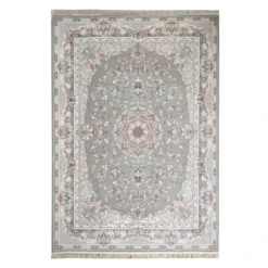 فرش مشهد لچک ترنج کد 802100 - رنگ طوسی - عکس شماره 1