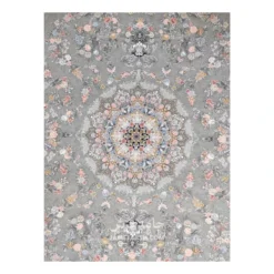 فرش مشهد لچک ترنج کد 802100 - رنگ طوسی - عکس شماره 2