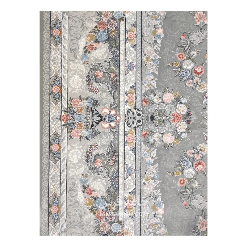 فرش مشهد لچک ترنج کد 802100 - رنگ طوسی - عکس شماره 6