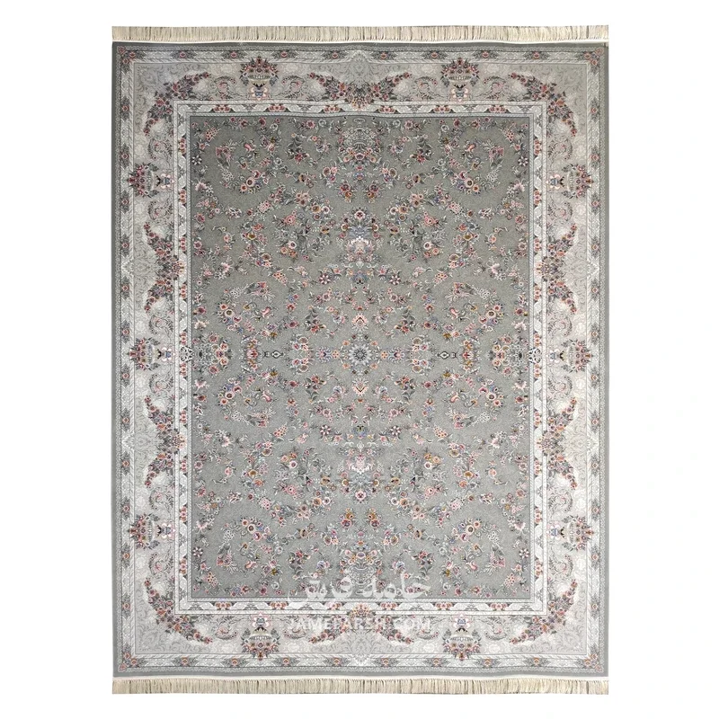 فرش مشهد افشان کد 802113 - رنگ طوسی - عکس شماره 1