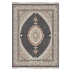 فرش مشهد ریز ماهی کد 802115 - رنگ سرمه ای - عکس شماره 1