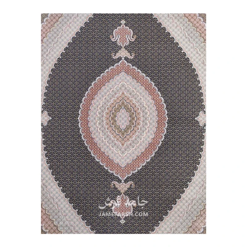فرش مشهد ریز ماهی کد 802115 - رنگ سرمه ای - عکس شماره 2