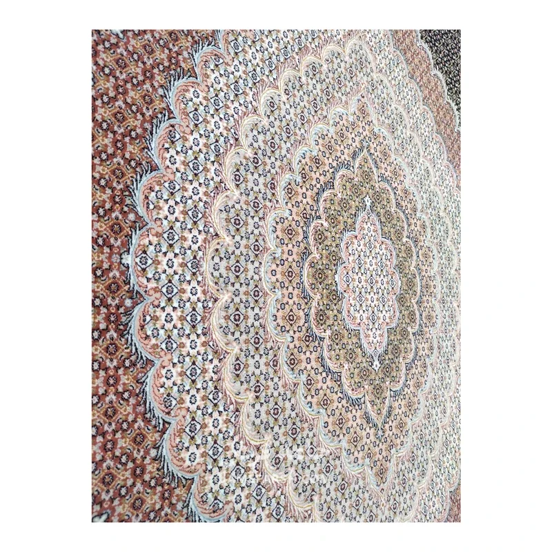 فرش مشهد ریز ماهی کد 802115 - رنگ سرمه ای - عکس شماره 5