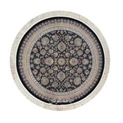 فرش مشهد افشان کد 802125 - رنگ سرمه ای - عکس شماره 1