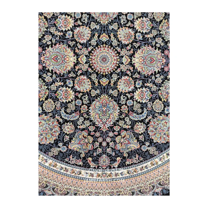 فرش مشهد افشان کد 802125 - رنگ سرمه ای - عکس شماره 4