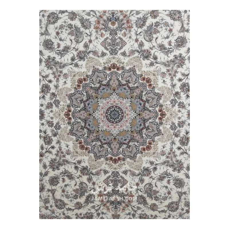 فرش مشهد تبریز کد 802280 - رنگ کرم - عکس شماره 2