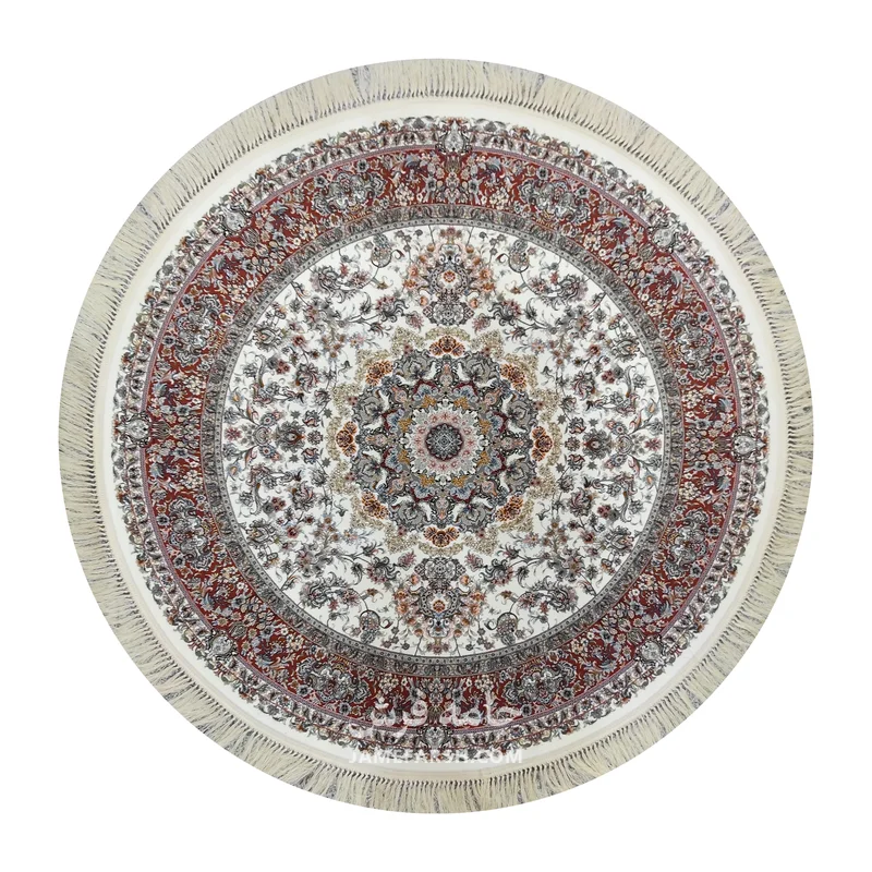 فرش مشهد تبریز کد 802280 - رنگ کرم - عکس شماره 1