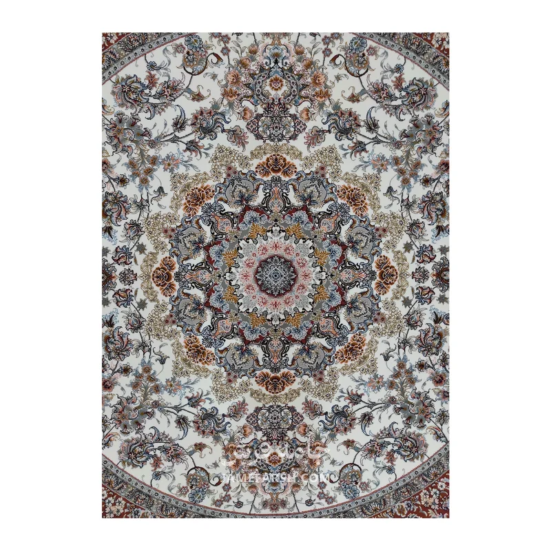 فرش مشهد تبریز کد 802280 - رنگ کرم - عکس شماره 2