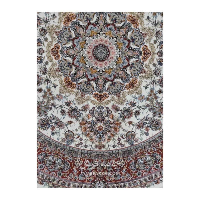 فرش مشهد تبریز کد 802280 - رنگ کرم - عکس شماره 4