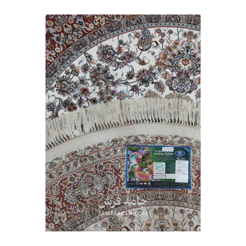 فرش مشهد تبریز کد 802280 - رنگ کرم - عکس شماره 6