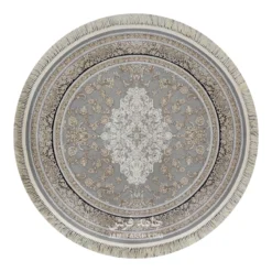 فرش مشهد مدرن کد 803517 - رنگ فیلی - عکس شماره 1