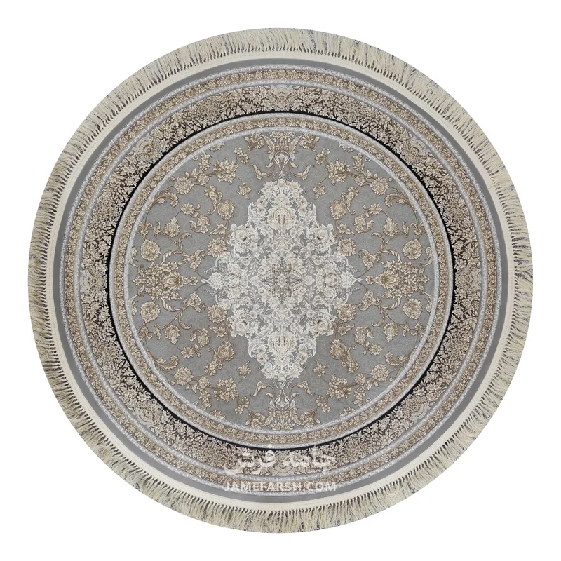 فرش مشهد مدرن کد 803517 - رنگ فیلی - عکس شماره 1