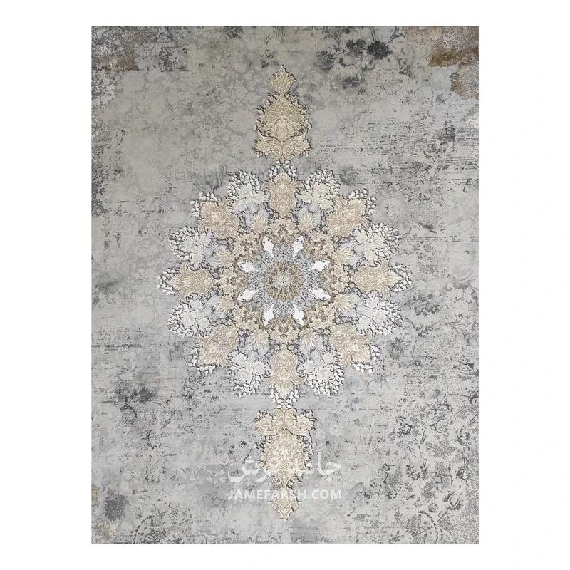 فرش مشهد نئو کلاسیک کد 803595 - رنگ سرمه ای - عکس شماره 2