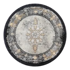 فرش مشهد نئو کلاسیک کد 803595 - رنگ سرمه ای - عکس شماره 1