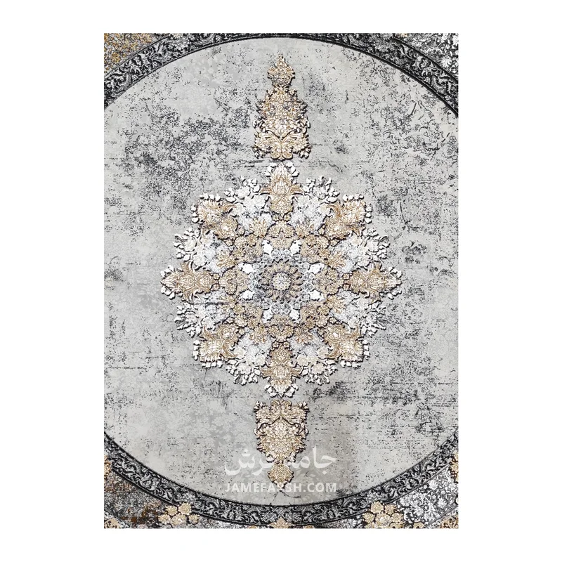 فرش مشهد نئو کلاسیک کد 803595 - رنگ سرمه ای - عکس شماره 2