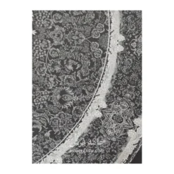 فرش مشهد وینتیج کد 806002 - رنگ زغال سنگی - عکس شماره 4