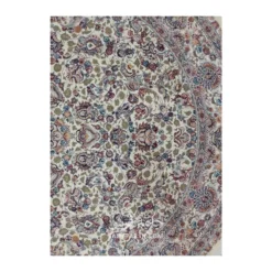 فرش مشهد افشان کد 813001 - رنگ کرم - عکس شماره 4