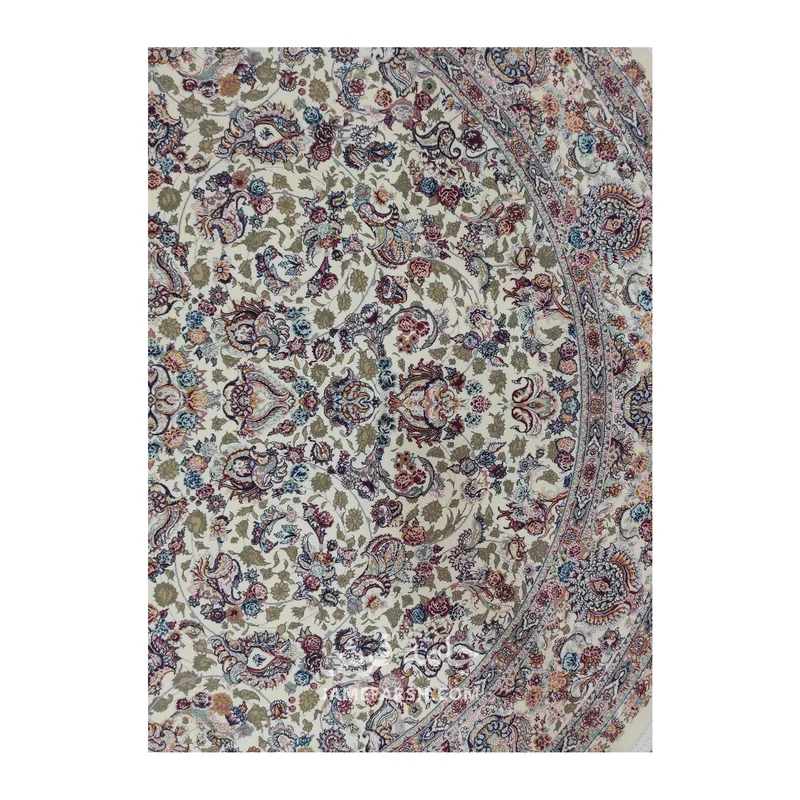 فرش مشهد افشان کد 813001 - رنگ کرم - عکس شماره 4