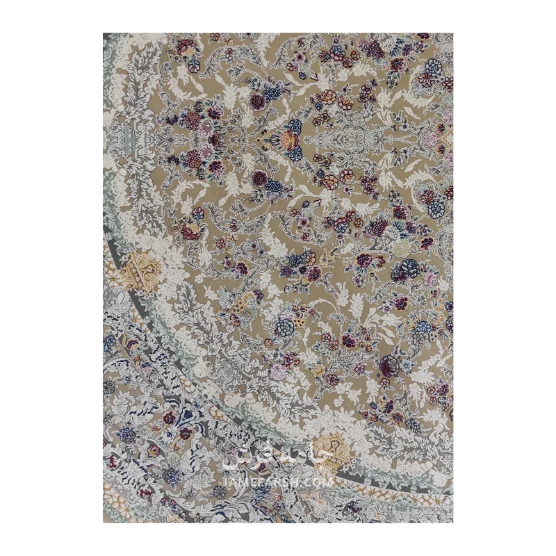 فرش مشهد افشان کد 813012 - رنگ بژ - عکس شماره 4