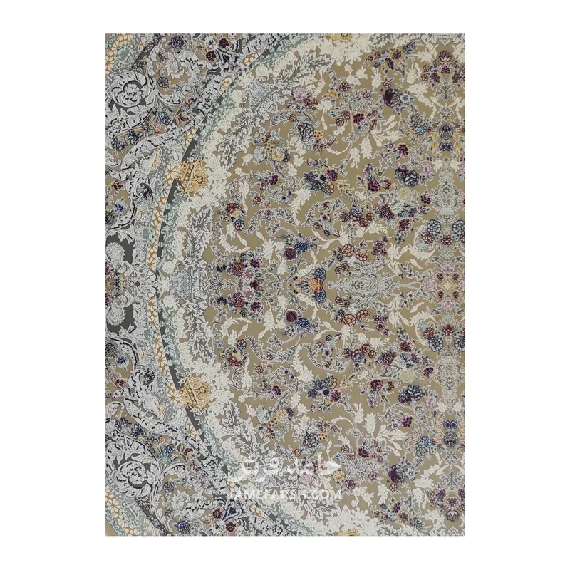 فرش مشهد افشان کد 813012 - رنگ بژ - عکس شماره 6