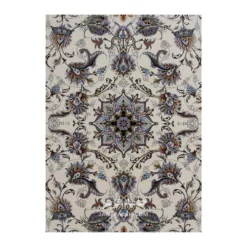 فرش مشهد افشان کد 815059 - رنگ کرم - عکس شماره 3