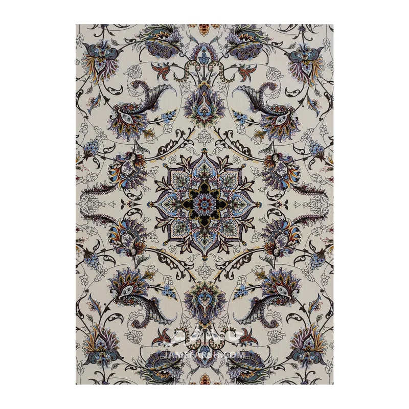 فرش مشهد افشان کد 815059 - رنگ کرم - عکس شماره 3