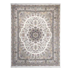 فرش مشهد لچک ترنج کد 817255 - رنگ موشی - عکس شماره 1