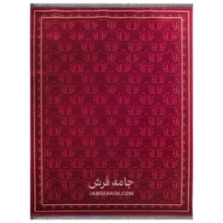 فرش مشهد درختی کد 871341 - رنگ لاکی - عکس شماره 1