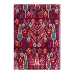 فرش مشهد درختی کد 871374 - رنگ عنابی - عکس شماره 8